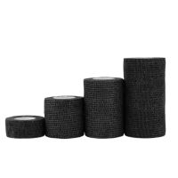 【LZ】 1/6/10Pcs 4.8m Black First Aid Self Adhesive Cohesive Elasticity Bandages Sports Tape for Wrist Ankle Sprains  amp