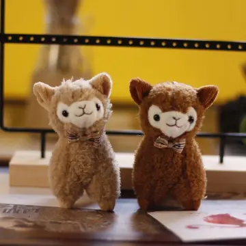 Alpaca Love Heart Shaped Fur Keychain