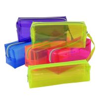 ✒ 1PC Transparent Plastic Pencil Case Painting Brush Pens Storage Case Cosmetic Bag Pen Holder Bag New Gift Stationery