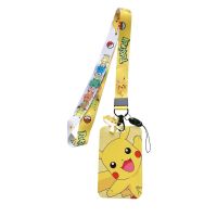 SFHDF พวงกุญแจเด็ก Pikachu บัตรอาหารนักเรียนผู้ถือป้ายพวงกุญแจสายคล้องโตโตโรอัลบั้มการ์ดสายโทรศัพท์มือถือปิกาจู Sampul Kartu ธุรกิจ Sampul Kartu ที่ใส่บัตรซองใส่บัตรซองบัตรรถบัส