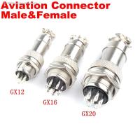 ●■ 1 set GX12 GX16 GX20 2 3 4 5 6 7 8 9 10 12 14 Pin Male Female Docking Aviator Aviation Plug Socket Circular Connector