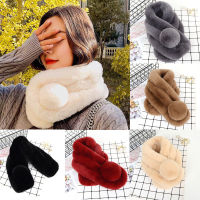 Holiday Discounts Women Fashion Plush Rex Rait Hair Scarf Shawl Thickened Fur Collar Scarf Warm