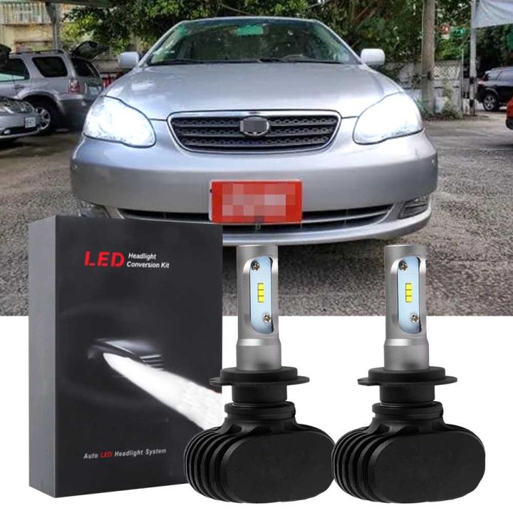 new-หลอดไฟหน้าฮาโลเจน-led-6000k-สีขาว-แบบเปลี่ยน-สําหรับ-2003-2006-toyota-corolla-cadillac-altis