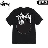 2023 FOR✟❍▼ 280 grams of blockbuster stussy stu west contracted joker black 8 creative trend printing t-shirts for men and women with money