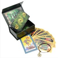 New23 New High-Quality Gold Tarot PVC Desktop Game Divination Card Mysterious Gift Box Set New Gilding Waterproof Paper Manual