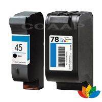 2Pk Compatible Hp 45 78 Refilled Ink Cartridges For HP45 For Hp78 Deskjet 1180C 1280 930 930CM 932C 933C 934C