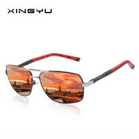 New glasses mens polarized sunglasses color film square polarized lens sunglasses driving mirror