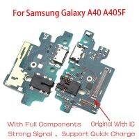 สายเคเบิ้ลยืดหยุ่นสำหรับสำหรับชาร์จ Samsung Galaxy A405F A40 A405แจ็คชาร์จ USB อัจฉริยะไมค์ไมโครโฟนยืดหยุ่นที่ชาร์จขั้วต่อสายแพ