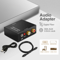 #Ready Stock# Digital Fiber Turn og Audio Converter Optical Coax Toslink Digital to og Converter RCA LR Stereo Audio Adapter