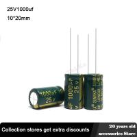 10pcs 25V 1000UF 10 * 20 mm low ESR Aluminum Electrolyte Capacitor 1000 uf 25 V Electric Capacitors High frequency 20%