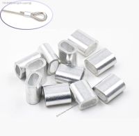 ✘ Oval Aluminum Casing Cable Crimps Sleeves M0.5-M26 Single Hole Ferrule Crimping Loop Wire Rope Clip Protective Sleeve Fittings