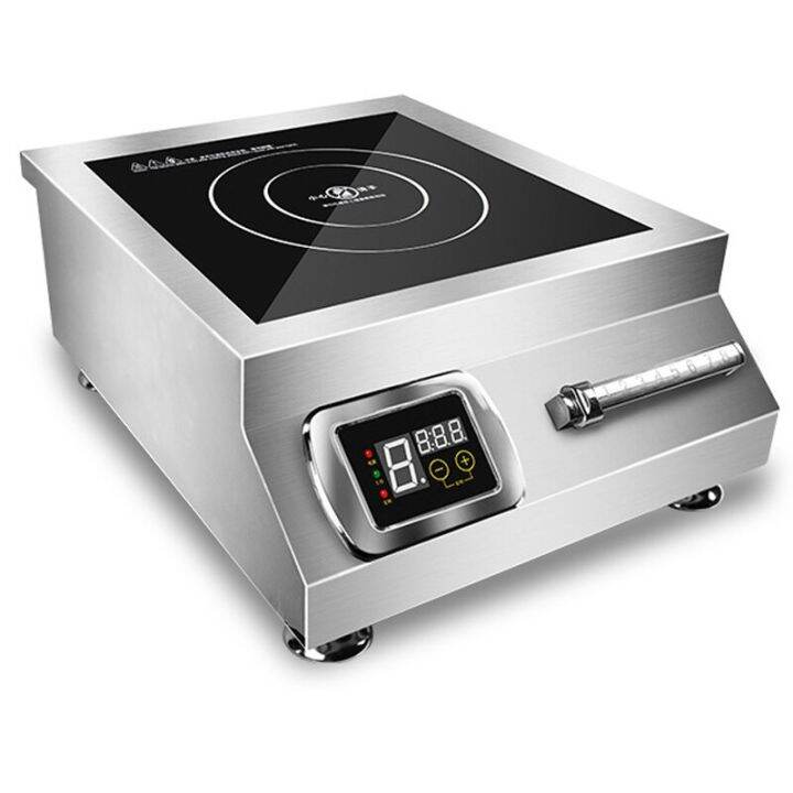 Commercial Induction Cooker 5000W HighPower Flat Braised Meat Soup Cooker StirFry Induction