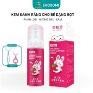 Kem đánh răng cho bé 1-2-3-12 tuổi dạng bọt nuốt được vị cam dâu