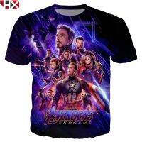 HX 2021ใหม่ฤดูร้อนเวนเจอร์ส Endgame เสื้อยืด3D พิมพ์ซูเปอร์ฮีโร่แขนสั้นท็อปส์