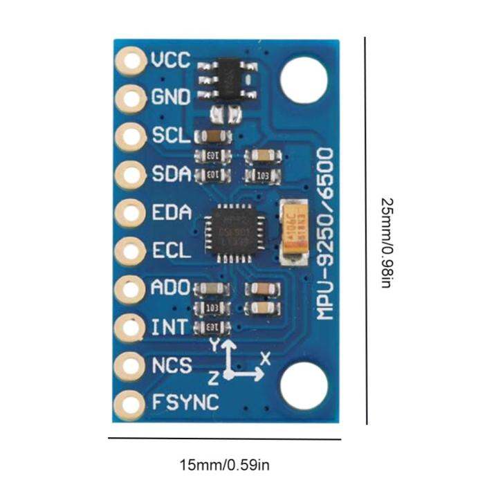 mpu9250-gy-9250-9แกน-9ทัศนคติแกนเซ็นเซอร์โมดูล-iic-spi-gyro-accelerator-magnetometer-อุปกรณ์ตรวจวัดพลังงาน3-5v