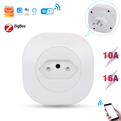 BR 16A10A Wifi สมาร์ทเสียบสมาร์ทซ็อกเก็ตเต้าเสียบที่มีการตรวจสอบพลังงานจับเวลาฟังก์ชั่น App การควบคุมระยะไกลทำงานร่วมกับ Alexa Home