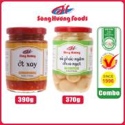 Combo 1 Hũ Cà Pháo Ngâm Chua Ngọt 370g + 1 Hũ Ớt tươi xay 390g Sông Hương