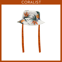 [Coralist Swimwear] หมวกปีกรอบ Bucket Hat ใส่ได้ 2 ด้าน พร้อมเชือกข้าง ลาย Sunrise Paradise (CRB06)