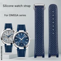 20mm TPU Folding buckle watch strap for Omega SEAMASTER/DE VILLE series 220.12.41.21.03.007 41mm Waterproof watchband bracelet