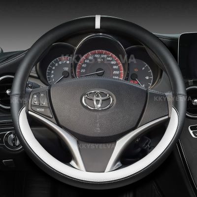 ปลอกหนังหุ้มพวงมาลัยรถยนต์ ขนาด 38 ซม. สําหรับ Toyota Camry Vios Altis Rush Avanza Vellfire Innova Hilux
