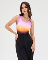 V I A A N N E - Rise Ombre Tanktop เสื้อกล้ามลายพิมพ์