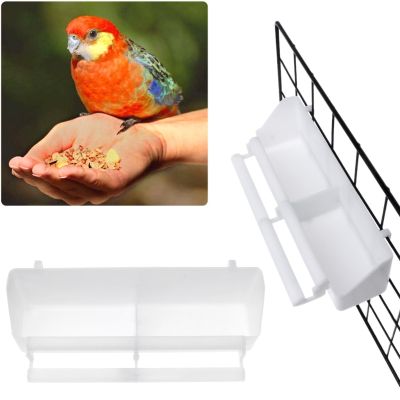 2Pcsset Bird Feeder Parrot Food Water Bowl Pigeons Stand Cage Feeding Tools
