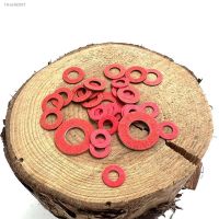 ✒ 50/200pcs M2 M2.5 M3 M4 M5 M6 M8 M10 M12 M14 M16 Red Steel Paper Insulating Flat Washer Insulation Plain Gasket Pad Ring Spacer