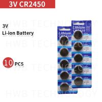 10ชิ้น CR2450ปุ่มเซลล์เหรียญ2450 ECR2450 KCR2450 5029LC LM2450 3โวลต์สำหรับนาฬิกาอุปกรณ์อิเล็กทรอนิกส์