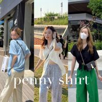 penny shirt เสื้อเชิ้ตดีเทลผ้าย่น(thanan.closet)