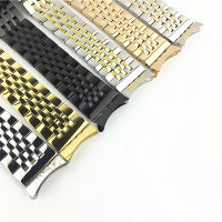 2in1 Straight Curved Stainless Steel Watch Band 12 14 16 17 18 19 20mm 21 22mm Watch Strap Replacement Wrist Bracelet Watchband