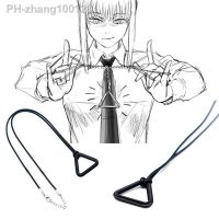 Anime Chainsaw Man Necklace Cosplay Denji Pochita Pendant Jewelry Triangular Pull Ring Prop Choker Leather Chain Accessories