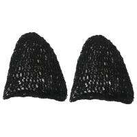 2X Women Soft Rayon Snood Hair Net Crochet Cap Black