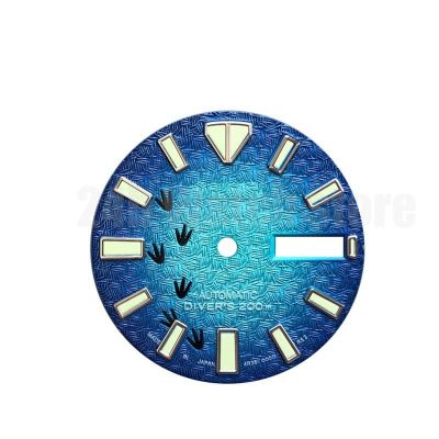 NH35 Watch Accessories Made For Nh35 Mechanical Movement Mod Accessories Diving Meter 200M Blue Dial