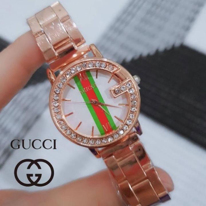 นาฬิกาข้อมือgucci-ขนาดหน้าปัด-33-mm-สินค้า-มีถ่านสำรอง-ผ้าเช็ด-ถุงผ้า-แถมให้นะคะ