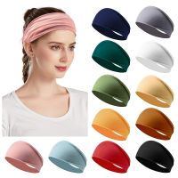 12 Pack Womens Headbands Elastic Hair Bands Workout Running Turban Headwrap Non Slip Sweat Yoga Hair Wrap for Girls