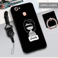 เคสซิลิโคนนิ่มสำหรับ OPPO A73/F5เคสโทรศัพท์กล่องคลุมทั้งหมดทาสีป้องกันการตกป้องกันรอยขีดข่วนฝาครอบโทรศัพท์สำหรับ OPPO A73/F5,เคสแถมฟรีเชือกเคสโทรศัพท์ OPPO และที่วางแหวน