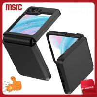 MSRC พีซีทีพียู สำหรับ Z flip 5 Case ป้องกันการกระแทก บานพับแบบบานพับ ตัวป้องกันโทรศัพท์มือถือ ของใหม่ ชุดเกราะป้องกัน ฝาปิดโทรศัพท์ สำหรับ Samsung Galaxy Z Flip5 โทรศัพท์สำหรับโทรศัพท์