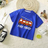 New 0-7 Years Round Neck T-shirt For kids Short Sleeve T-Shirt Boys Girls Summer Fashion Cartoon Car Airplane Printed T-Shirt childrens 100% Cotton T-Shirt Children Short Sleeves Baby Cotton Tees Tops Summer Clothes Boys Kids T-Shirt Tops Ln03