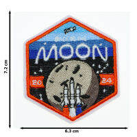 JPatch - (Moon No.20 - 24) นักบินอวกาศ องค์การนาซ่า (NASA) สำรวจดวงจันทร์ อวกาศ ดวงดาว โลก จักรวาล กาแล็กซี่ ตัวรีดติดเสื้อ อาร์มรีด อาร์มปัก มีกาวในตัว การ์ตูนสุดน่ารัก งาน DIY Embroidered Iron/Sew on Patches