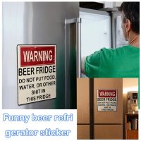 ✁◐ Beer Fridge Magnet Funny Warning Magnet DO NOT PUT FOOD OR OTHER SHIT IN THIS FRIDGE Car Table Decals Decorations