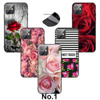 Casing หรับ iPhone 14 13 11 Pro Max 11 Mini 8+ 8 Plus G122 Flower Pink roses Pattern Phone เคสโทรศัพท์ อ่อนนุ่ม TPU Shockproof Black ปก