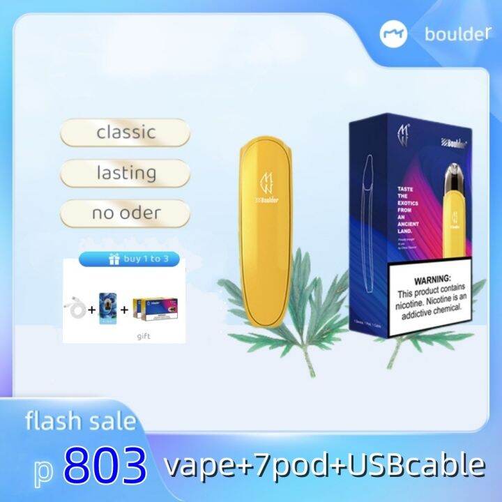 Vape refillable Set Boulder juice With 3 pod Flavors Device original