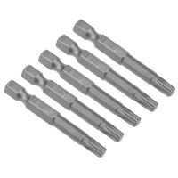 【cw】 5pcs 50mm 1/4 quot; Shank T27 Magnetic Torx Screwdriver Bits S2 Alloy