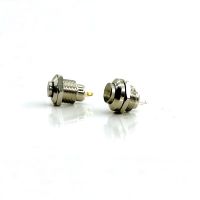 8mm 10mm Metal Button Switch 2-pin Self-locking/locking Self Resetting/instantaneous Waterproof IP67 1NO Mini Button Switch  Power Points  Switches Sa