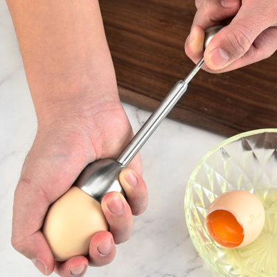 ขายร้อนสแตนเลสสั้นที่เปิดไข่ Knock The Eggshell Slicer ด้านบนของกรณีที่เปิดไข่ครัวไข่อุปกรณ์เสริมเบเกอรี่เครื่องมือ