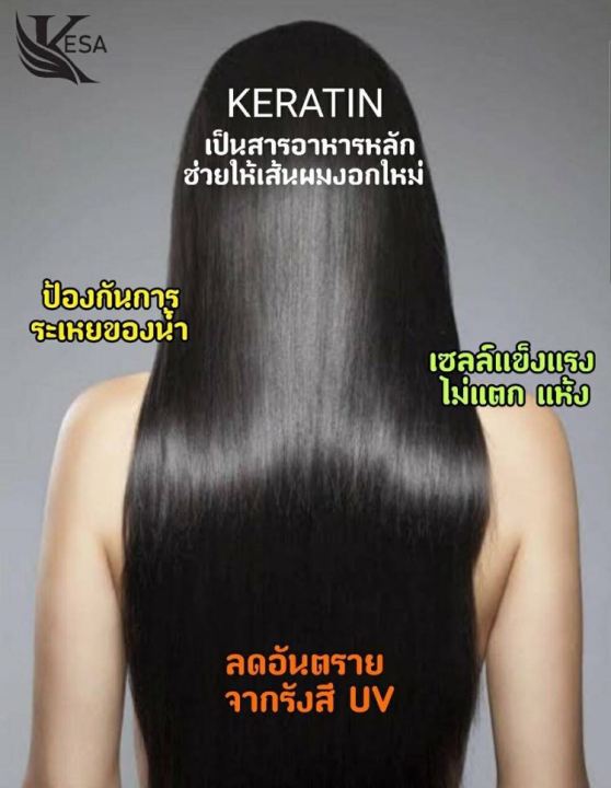 พร้อมส่ง-ทรีทเม้นท์เกศาเคราตินไฮยารูรอน-kesa-keratin-ทรีทเม้นท์บำรุงผม-ทรีทเม้นท์ลดผมร่วง-บำรุงผมให้เงางาม