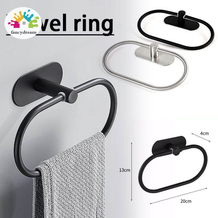 fancydream Oval Towel Ring Stainless Steel Hanger Towel Rail for Bathroom  Kitchen Accessories Wall Mounted Hand Towel Rack | Lazada Singapore
