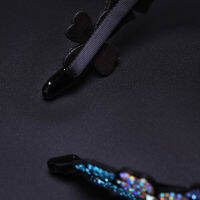 Fashionable Simple Color Butterfly Four Petal Flower Headband for Women Non-slip Rhinestone Border Girl Fancy Hairpin Accessorie