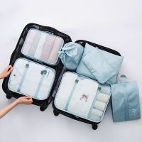 High-grade 7pcsset Suitcase Organizer Koffer Organizer Sets Luggage Organizer Laundry Pouch Packing Set Storage Bag for Clothes