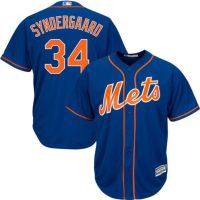 Mens New York Mets 34 Noah Syndergaard Baseball Jersey Blue White Grey เสื้อกีฬาเบสบอล เสื้อฟุตบอลยุค90